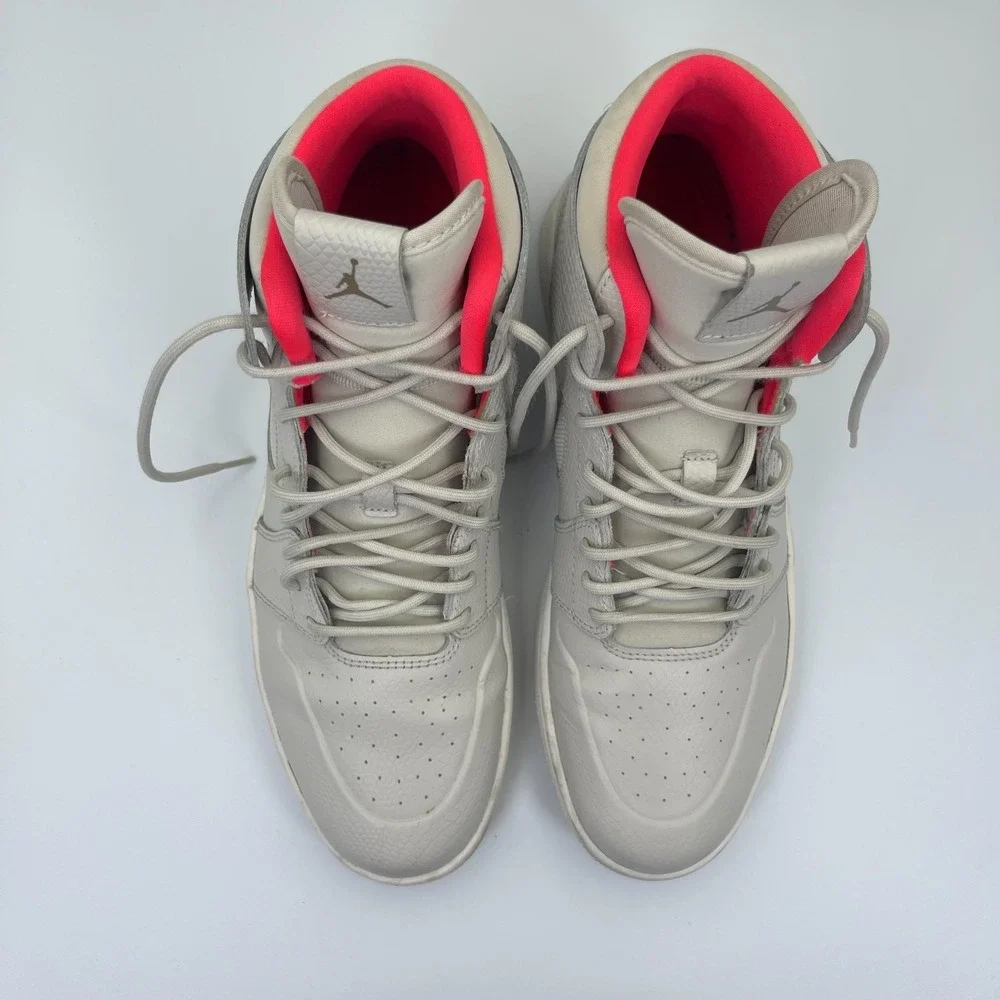 Nike Air Jordan 1 Retro High Nouveau Men's Size 12 Pure Platinum Bright Crimson